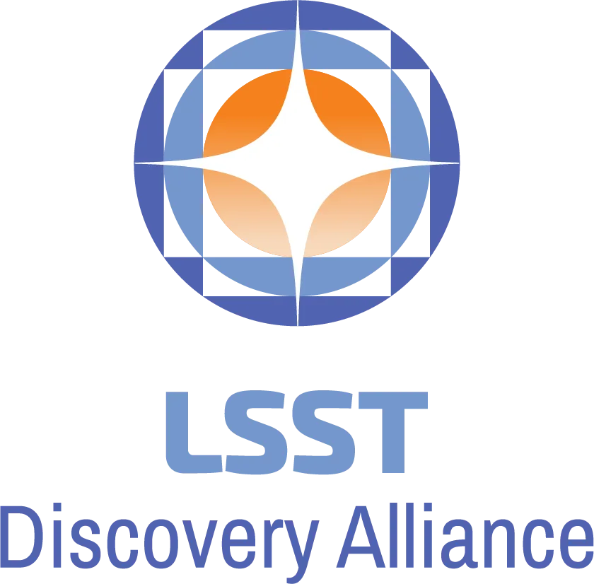 Stacked alternative version of LSST Discovery Alliance logo.